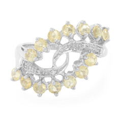 Moon Sunstone Silver Ring