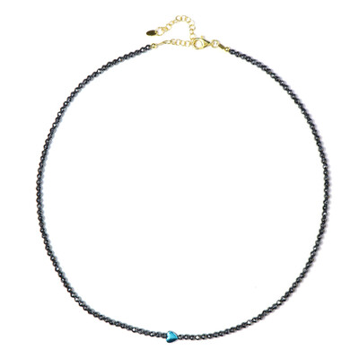 Royal Blue Hematite Silver Necklace