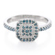 Fancy Diamond Silver Ring