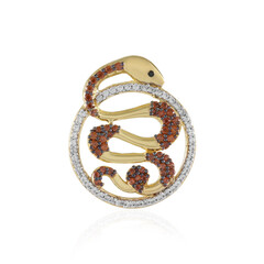 Champagne Zircon Silver Pendant