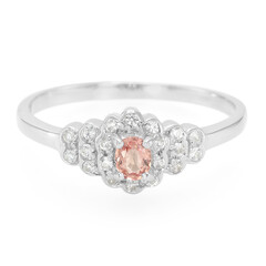 Padparadscha Sapphire Silver Ring