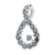 Fancy Diamond Silver Pendant