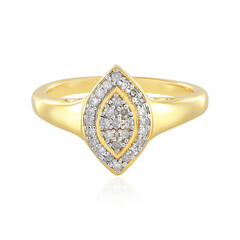 I2 (I) Diamond Silver Ring