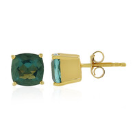 Belgian Teal Fluorite Silver Earrings