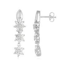 White Topaz Silver Earrings