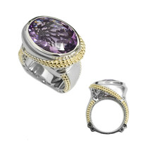 Zambian Amethyst Silver Ring (Dallas Prince Designs)