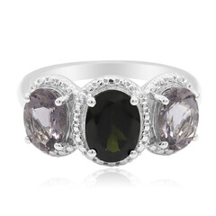 Green Tourmaline Silver Ring