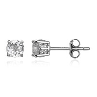 White Topaz Silver Earrings