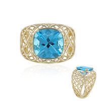 9K Swiss Blue Topaz Gold Ring (Ornaments by de Melo)