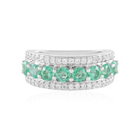 Colombian Emerald Silver Ring