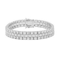 White Topaz Silver Bracelet