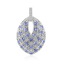 Unheated Tanzanite Silver Pendant