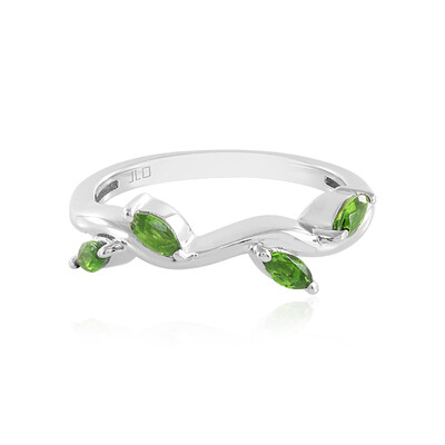 Russian Diopside Silver Ring