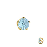 9K Sky Blue Topaz Gold Pendant