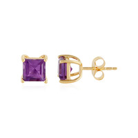 Zambian Amethyst Silver Earrings