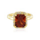 Hessonite Garnet Silver Ring (Adela Silber)
