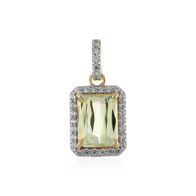 9K Canary Kunzite Gold Pendant