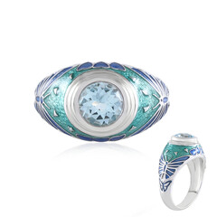 Sky Blue Topaz Silver Ring (Adela Silber)