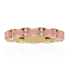 Pink Pastel Quartz Silver Ring