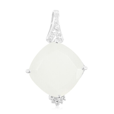 White Moonstone Silver Pendant