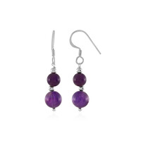 Zambian Amethyst Silver Earrings