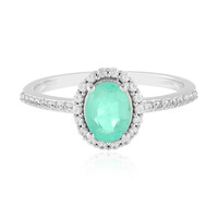 Russian Emerald Silver Ring