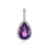 Siberian Amethyst Silver Pendant