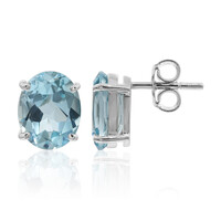 Sky Blue Topaz Silver Earrings