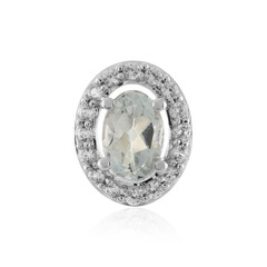 White Topaz Silver Pendant