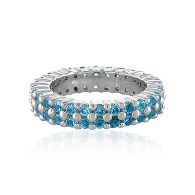 Swiss Blue Topaz Silver Ring