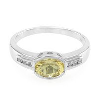 Yellow Beryl Silver Ring