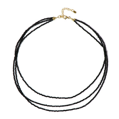 Black Spinel Silver Necklace