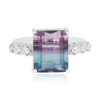 Bi Colour Fluorite Silver Ring