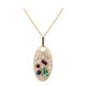 14K AAA Zambian Emerald Gold Necklace (Adela Gold)