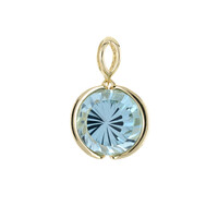 9K Sky Blue Topaz Gold Pendant