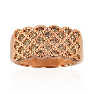 14K SI1 Argyle Rose De France Diamond Gold Ring (Annette)