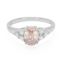 Pink Cuprian Tourmaline Silver Ring