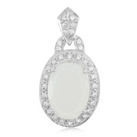 White Moonstone Silver Pendant