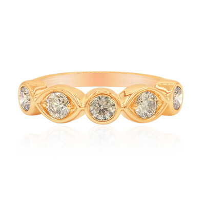 14K SI1 Argyle Rose De France Diamond Gold Ring (Annette)