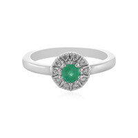 Russian Emerald Silver Ring