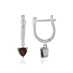 Mozambique Garnet Silver Earrings