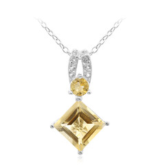 Citrine Silver Necklace