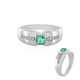 Colombian Emerald Silver Ring