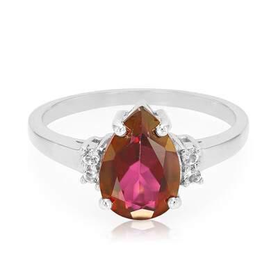 Cherry Topaz Silver Ring
