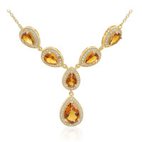 Madeira Citrine Silver Necklace
