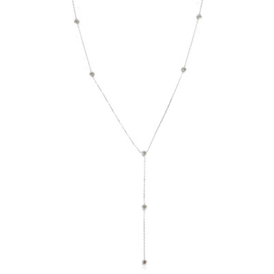 9K VS1 Champagne Diamond Gold Necklace (de Melo)