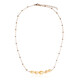 Orange Freshwater Pearl Silver Necklace (TPC)