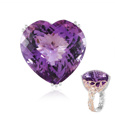 Rose de France Amethyst Silver Ring (Gems en Vogue)
