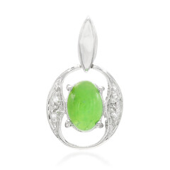 Imperial Chrysoprase Silver Pendant