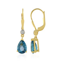 London Blue Topaz Silver Earrings